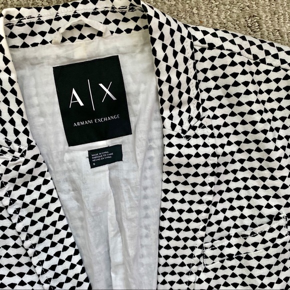 A/X ARMANI EXCHANGE Black + White Blazer - Picture 2 of 4